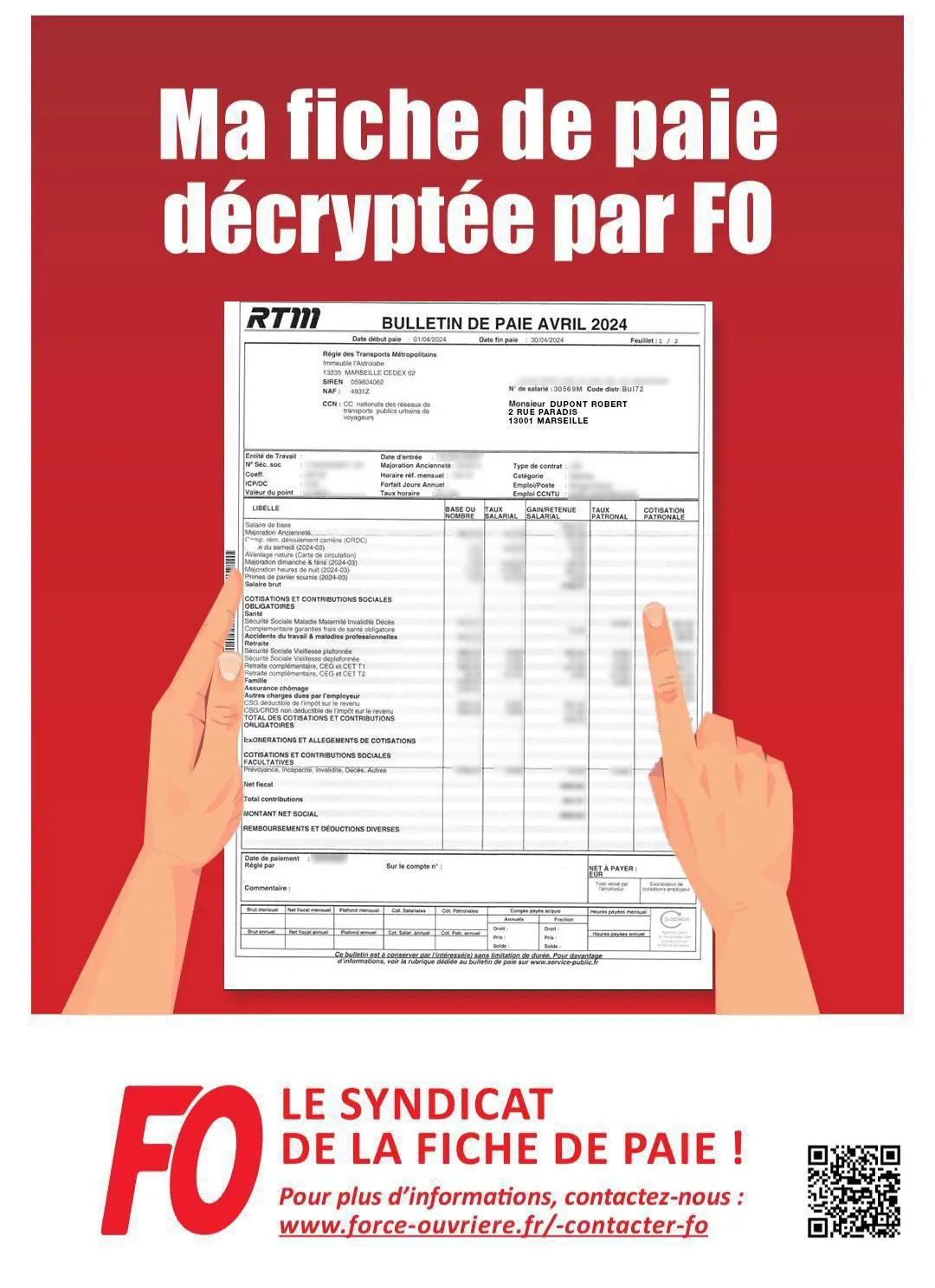 FO décrypte votre feuille de paie 