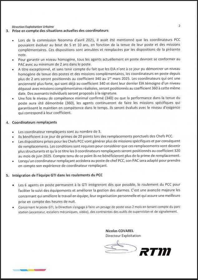 Relevé de Conclusions DCI - Métro
