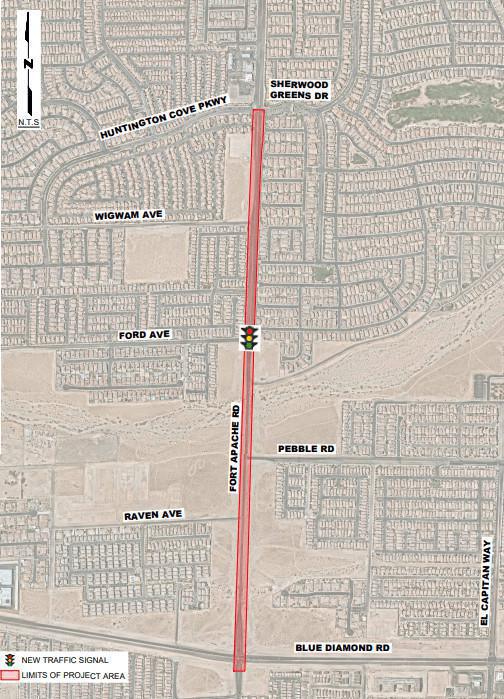 Fort Apache Rd - Huntington Cove Pkwy to Blue Diamond Rd