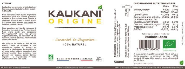 Concentré de Gingembre Kaukani