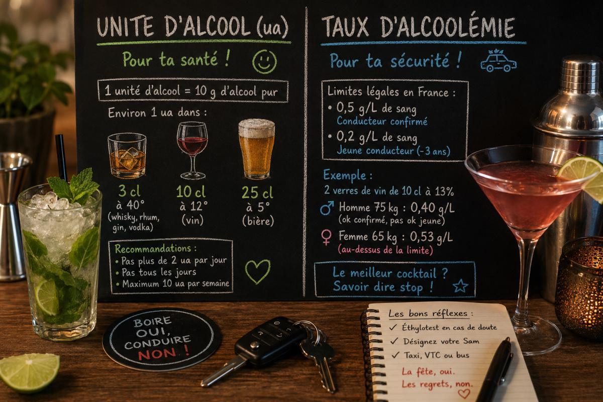 Unité d'Alcool et Taux d'Alcoolémie : 2 cousins... mais pas des jumeaux !