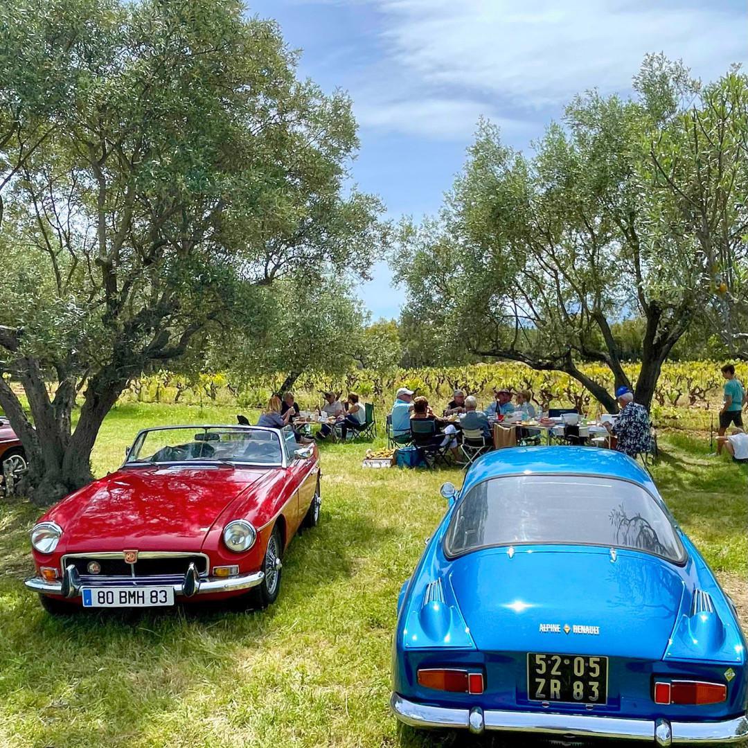 Beau vignoble & belles voitures au Château du Rouët