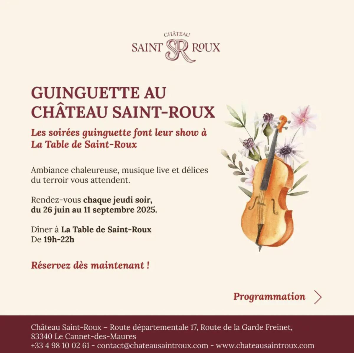 Guinguette au Château Saint Roux