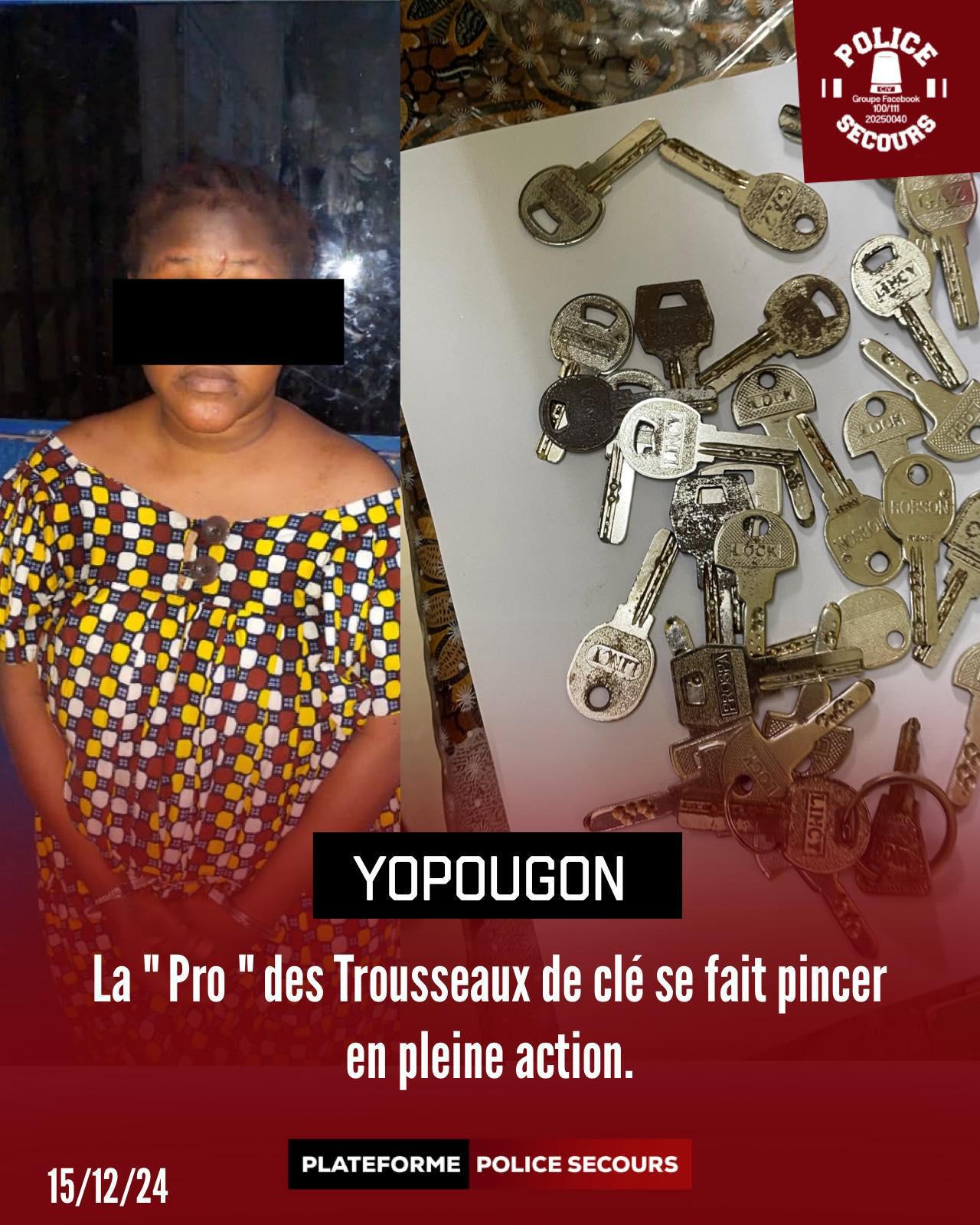 Une jeune femme spécialisée dans les cambriolages à domicile a été interpellée à Yopougon Ananeraie © Crédit photo DR 