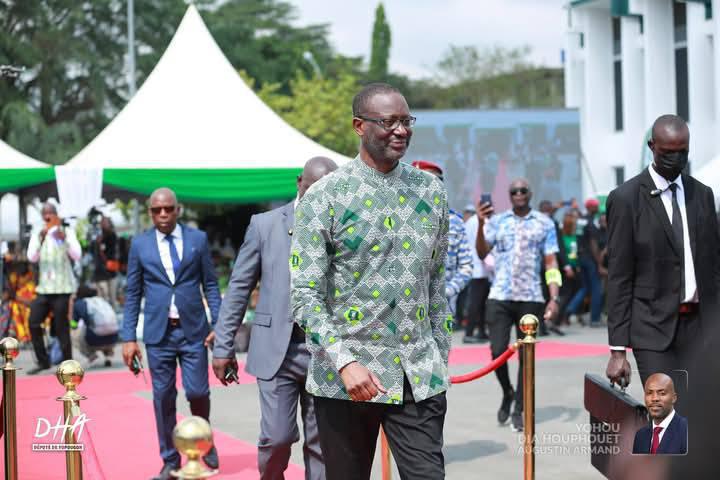 Discours - Tidjane Thiam à place Ficgayo de Yopougon © Crédit photo DR 