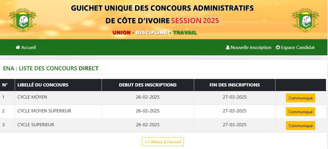 Concours fonction publique 2025 Côte d'Ivoire © Crédit photo DR 