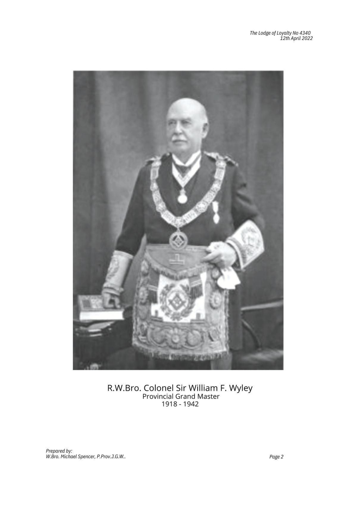 History: Lodge of Loyalty 4340