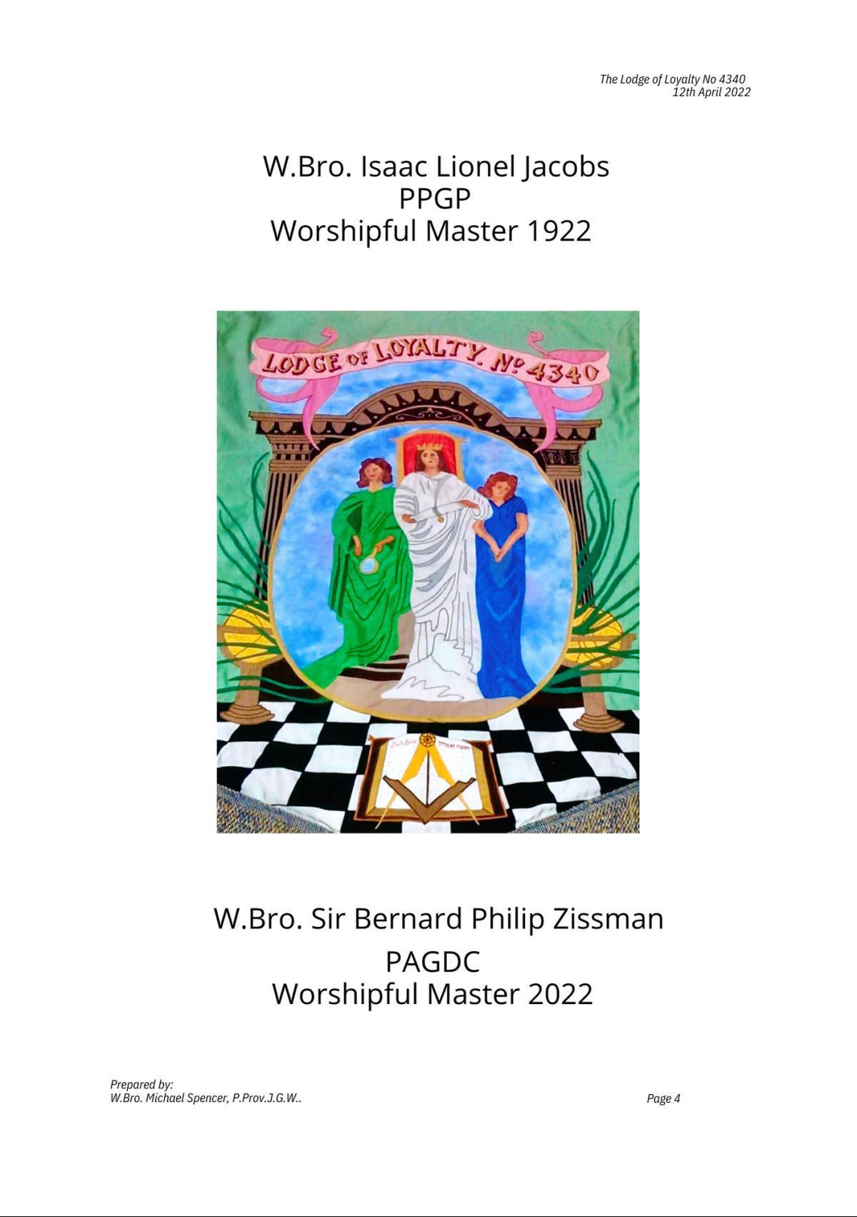 History: Lodge of Loyalty 4340 History: Lodge of Loyalty 4340