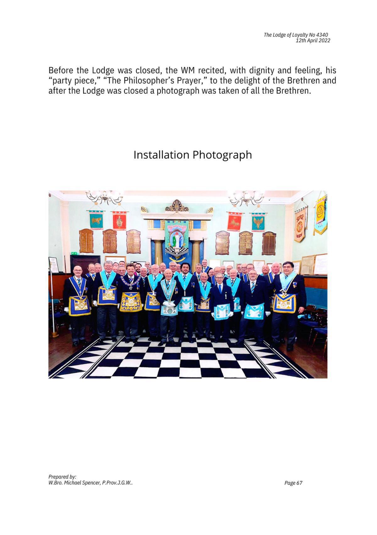 History: Lodge of Loyalty 4340 History: Lodge of Loyalty 4340