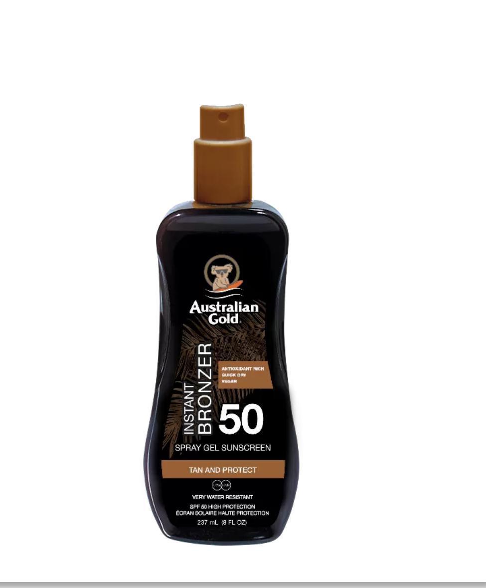 SPF 50 SPRAY GEL WITH BRONZER