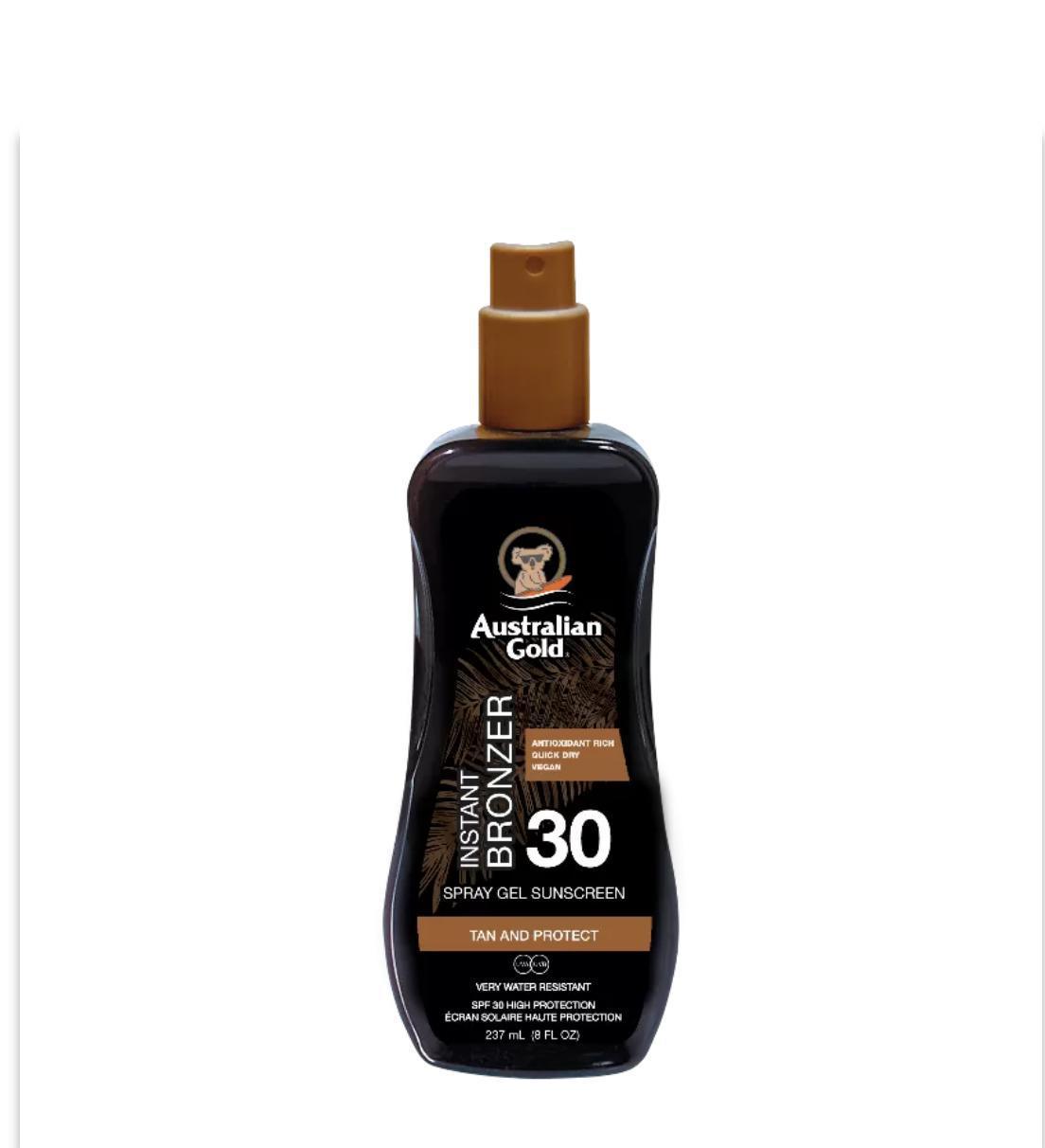 SPF 30 SPRAY GEL WITH BRONZER SPF 30 SPRAY GEL WITH BRONZER