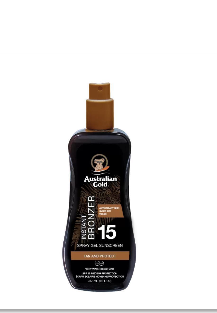 SPF 15 SPRAY GEL WITH BRONZER