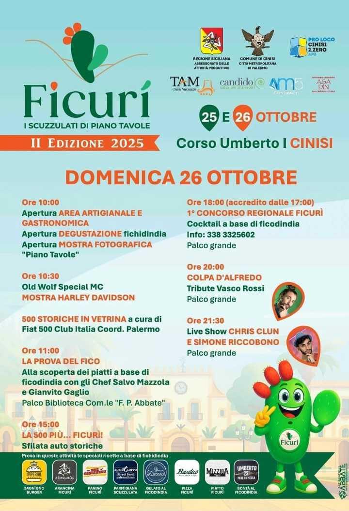 Ficurì - I Scuzzulati di Piano Tavole (dalle ore 10.00) Ficurì - I Scuzzulati di Piano Tavole (dalle ore 10.00)