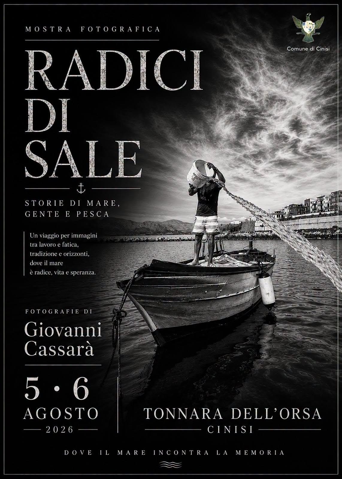 "RADICI Dl SALE" Inaugurazione Mostra fotografica di Giovanni Cassarà (Inizio ore 20:00) 