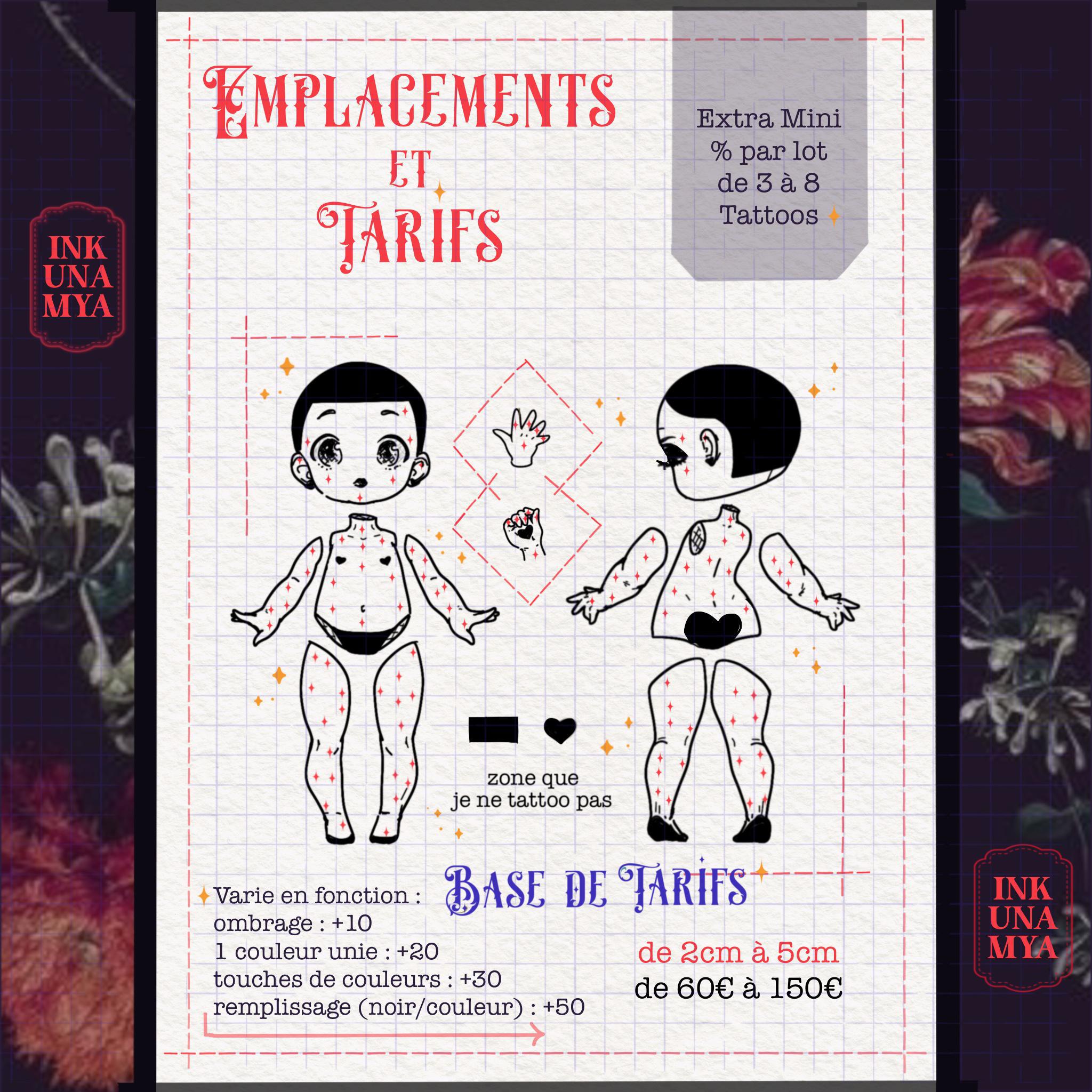 Extra Mini Tattoo de 2cm à 5cm