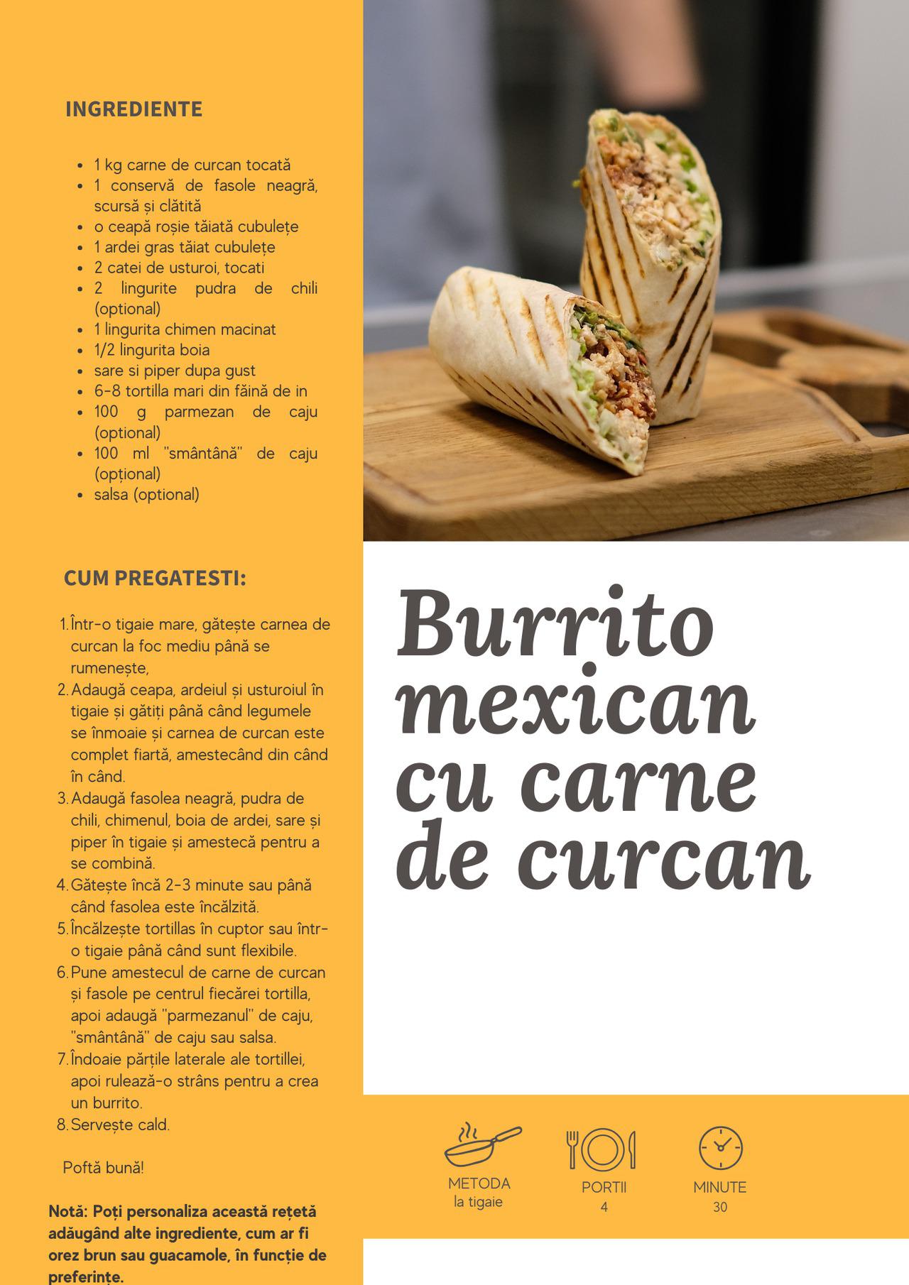 Burrito mexican cu carne de vita