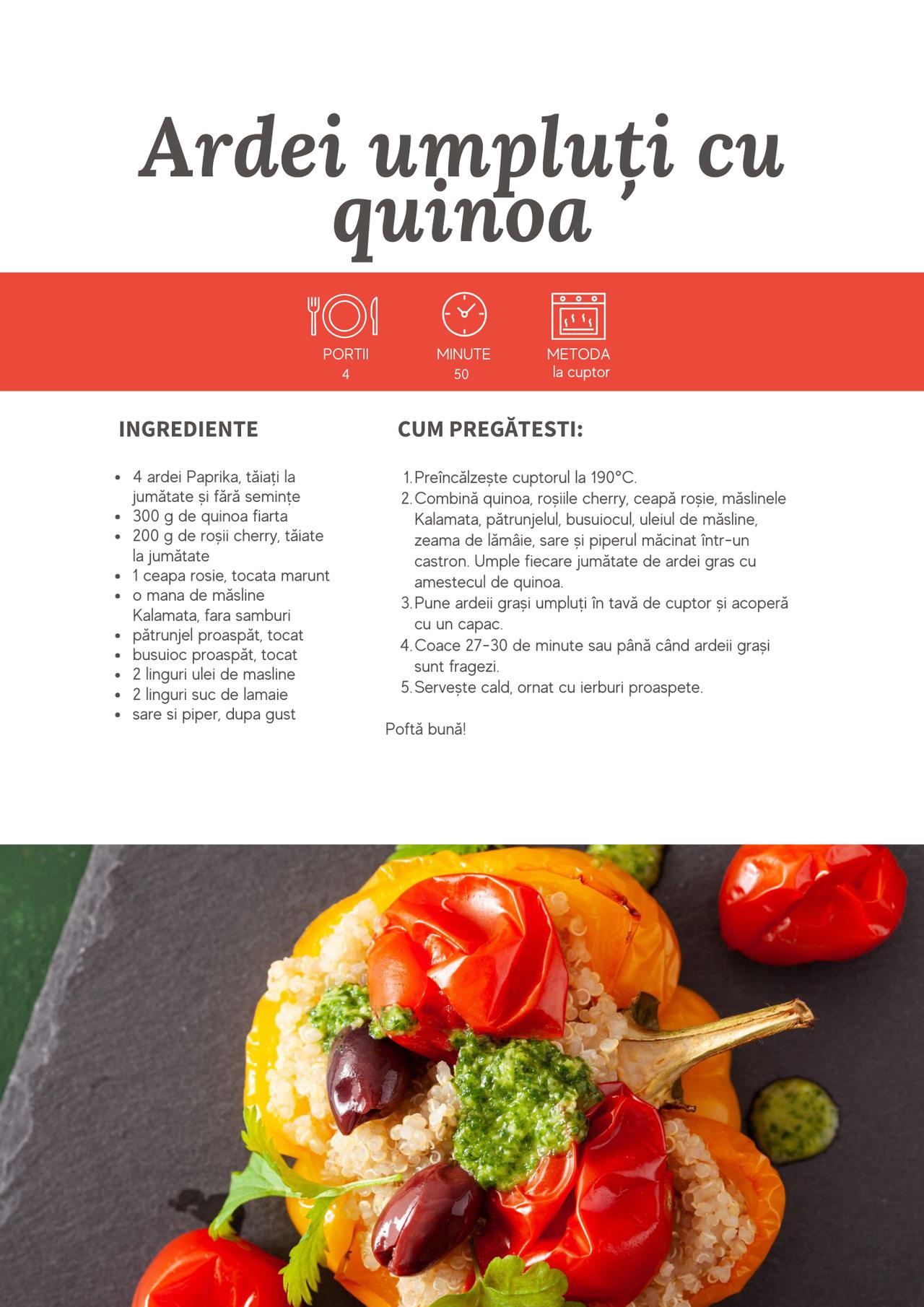 Ardei umpluți cu quinoa