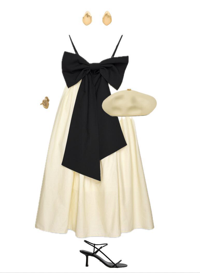 Outfit with Maxi Bow Dress Outfit with Maxi Bow Dress
