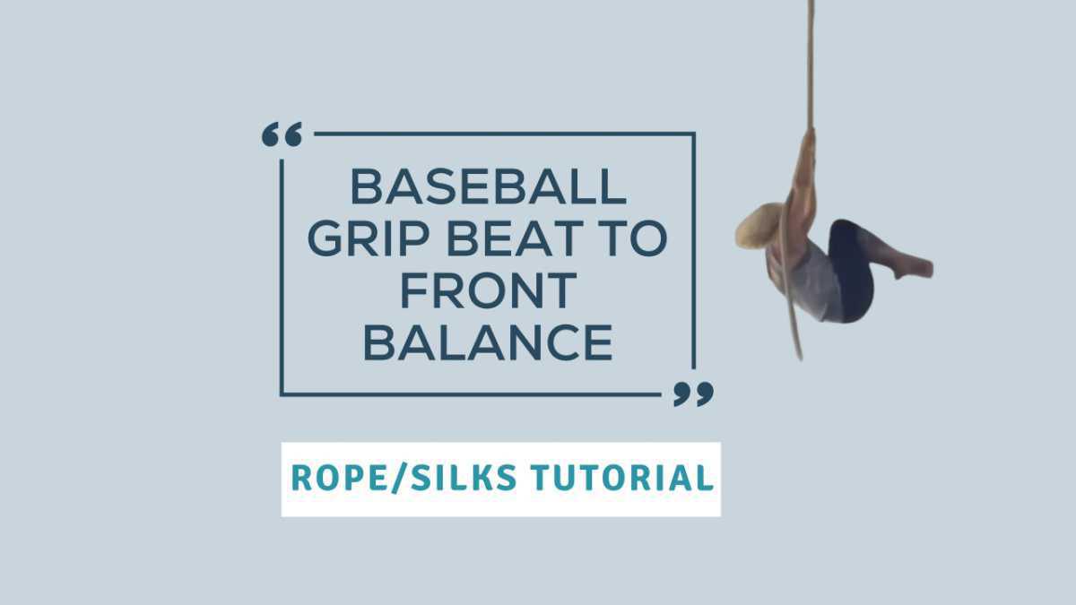 Baseball Grip Beat to Front Balance