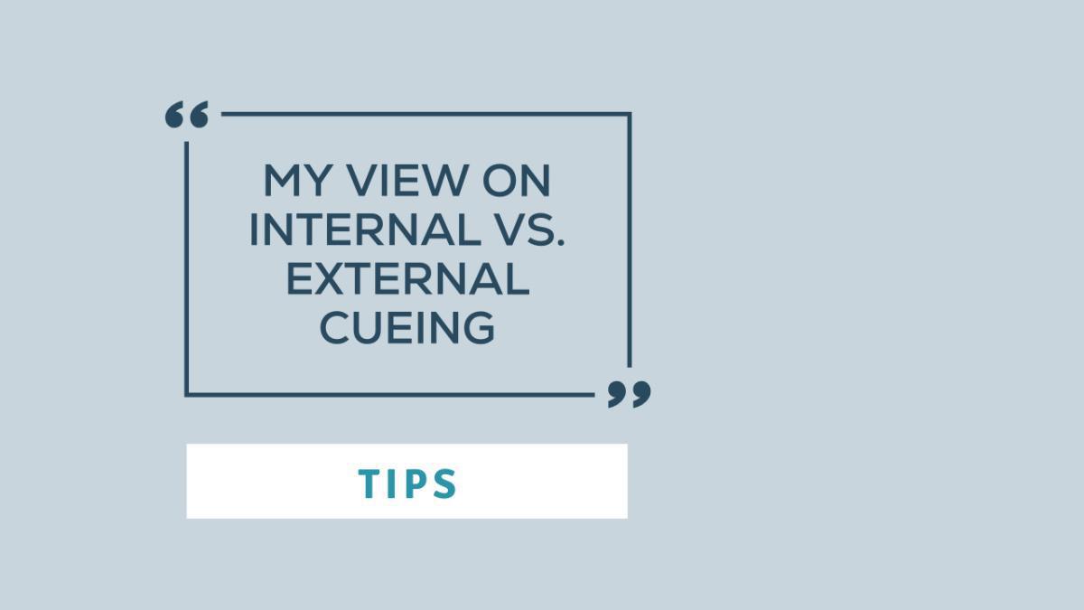 Training Blog: My View on Internal vs. External Cueing