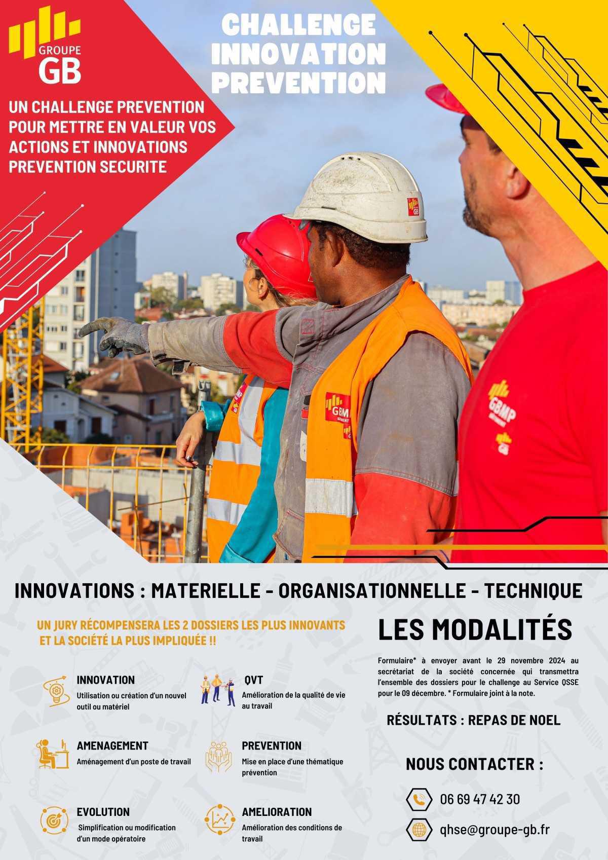 QSSE - Challenge innovation prévention 