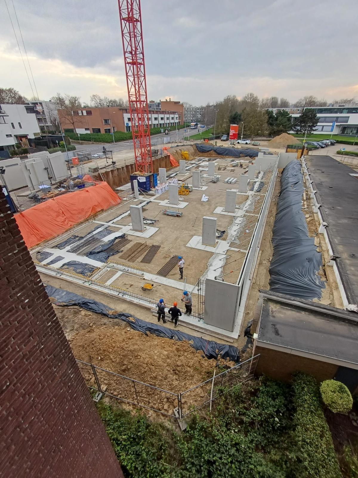 Wanden en kolommen parkeergarage