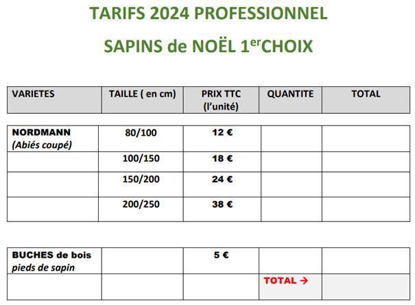 Dans votre CSE : Vente de sapins de Noël