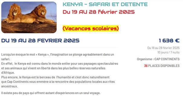 Dans votre CSE : Séjour groupe 2025 Inscription du 4 au 18 octobre 2024 Dans votre CSE : Séjour groupe 2025 Inscription du 4 au 18 octobre 2024