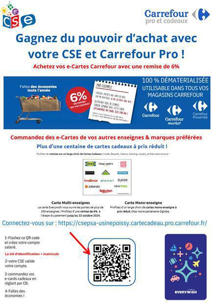 CSE: Payer moins cher vos courses avec Carrefour Pro !