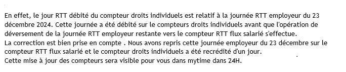 Problème compteurs RTT Problème compteurs RTT