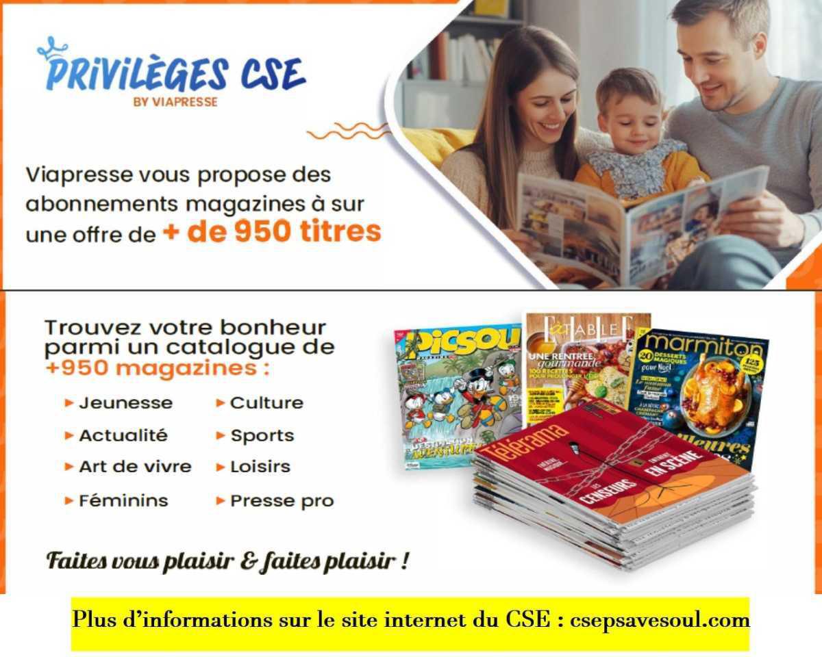 Avantage CSE magazines viapresse