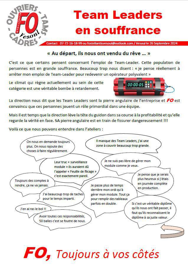 Team-Leaders en souffrance !