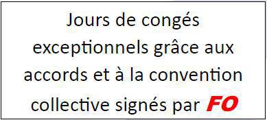 Jours de congés exceptionnels pour événements familiaux