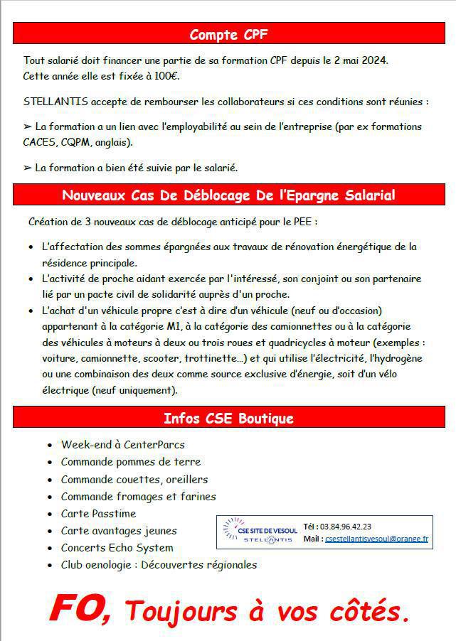 CSE du 26 Septembre 2024