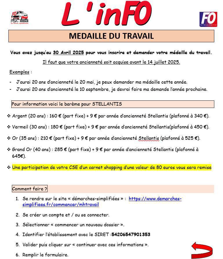  Comment faire la demande pour obtenir votre Médaille du travail ?