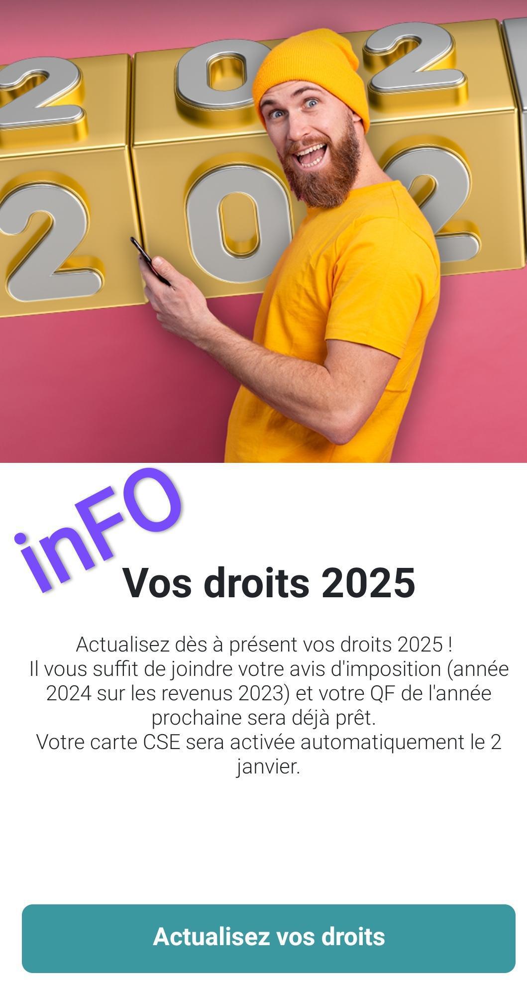 Actualisez votre carte CSE pour 2025