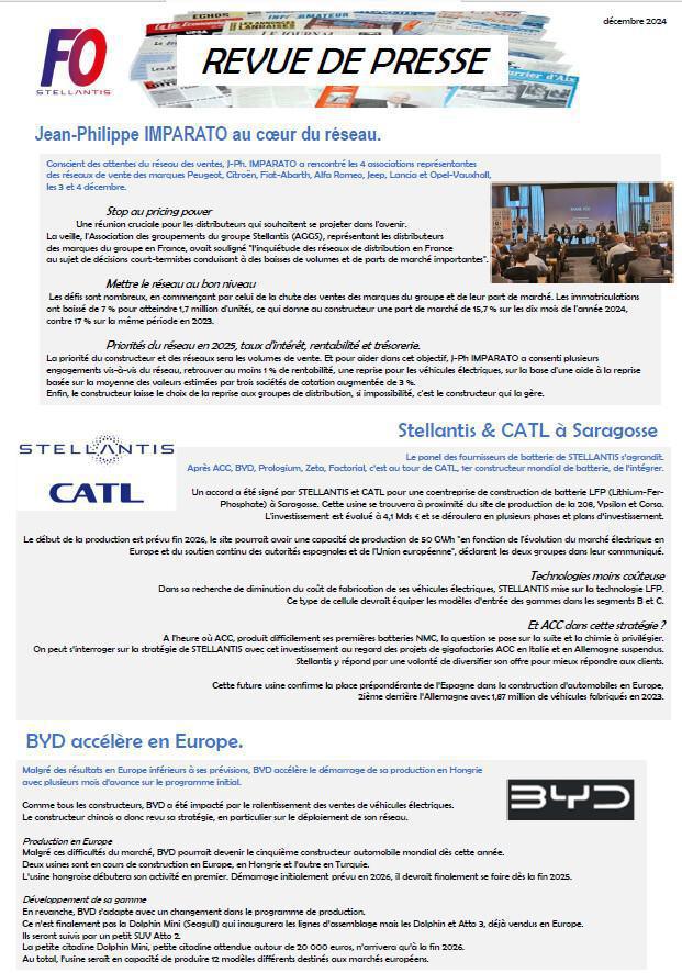 REVUE DE PRESSE Décembre 2024