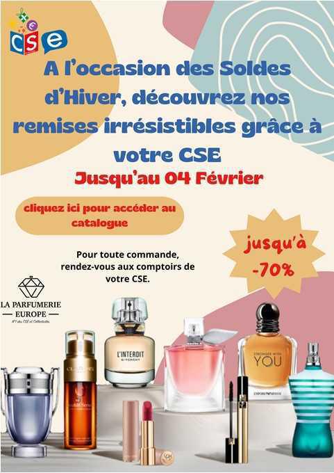 Promo parfum au CSE, jusqu'à -70% !!