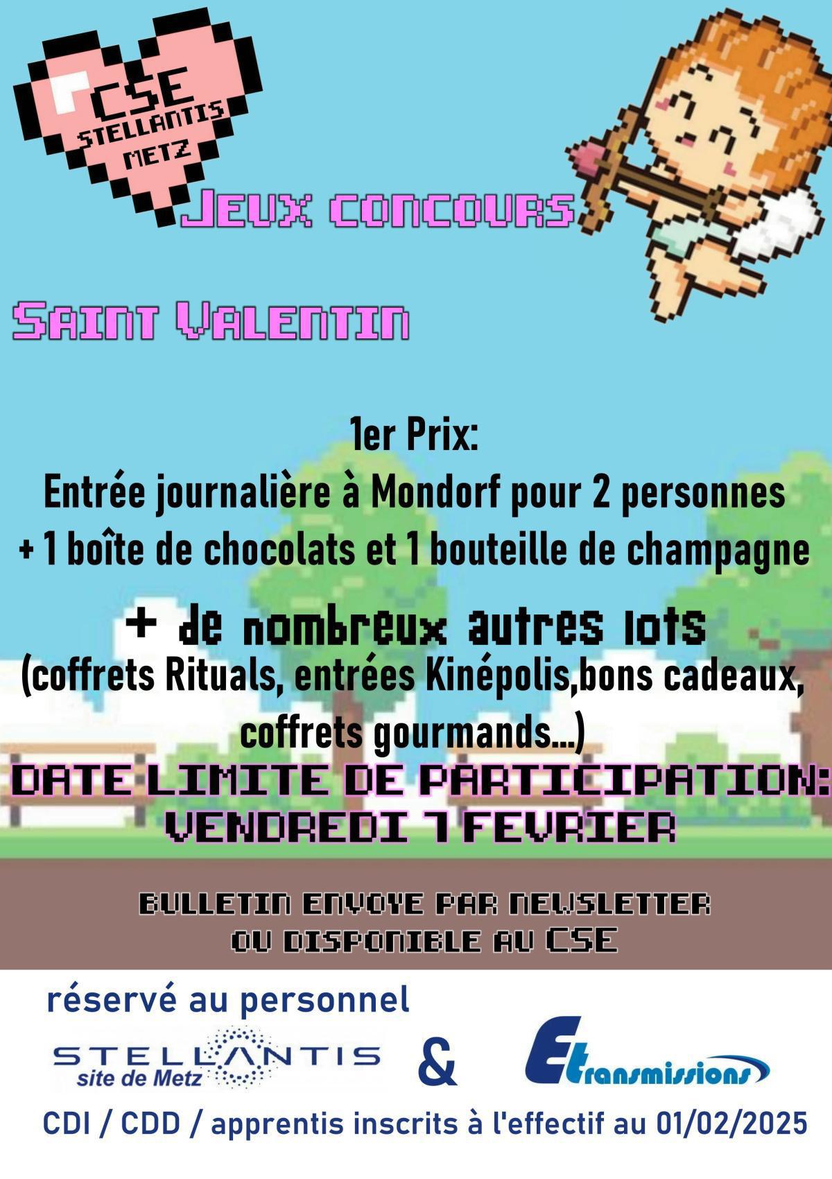 Jeu concours Saint Valentin 2025