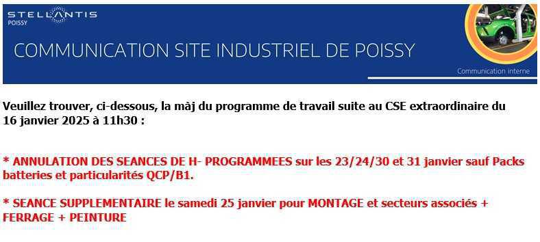 Compte-rendu CSE Extra du jeudi 16 janvier 2025