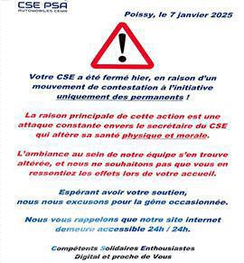 CEMR : Informations relatives au CSE du 30 janvier 2025