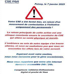 CEMR : Informations relatives au CSE du 30 janvier 2025 CEMR : Informations relatives au CSE du 30 janvier 2025