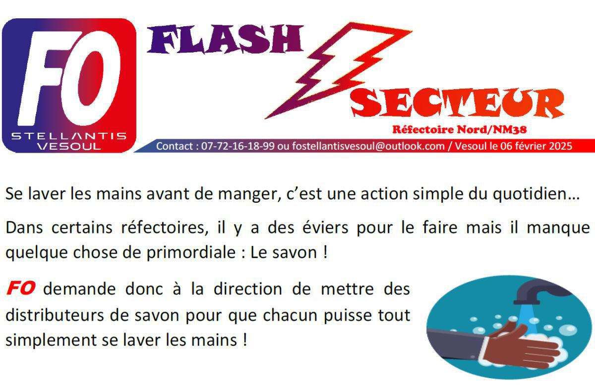 Flash secteur - Réfectoire Nord/NM38