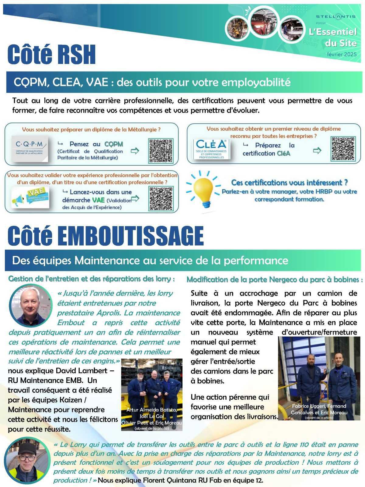 Février: L'essentiel du site de Poissy
