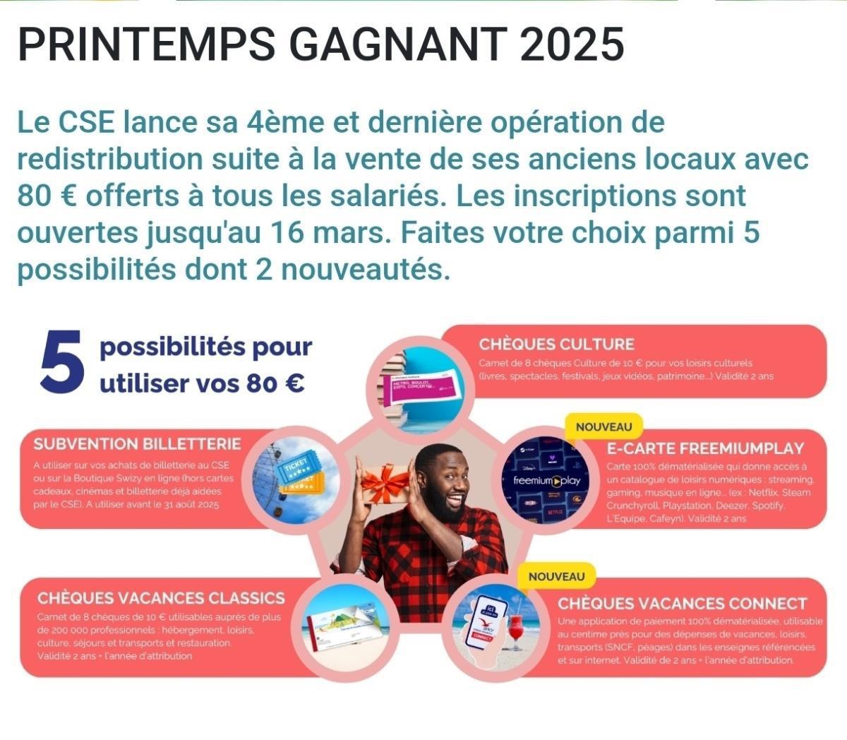 RAPPEL !...Printemps Gagnant 2025