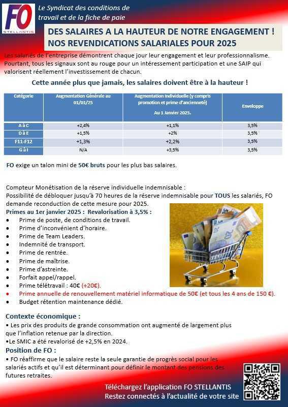 FO 📢"Revendications NAO" Le 20 février 2025 / 14 h 💶