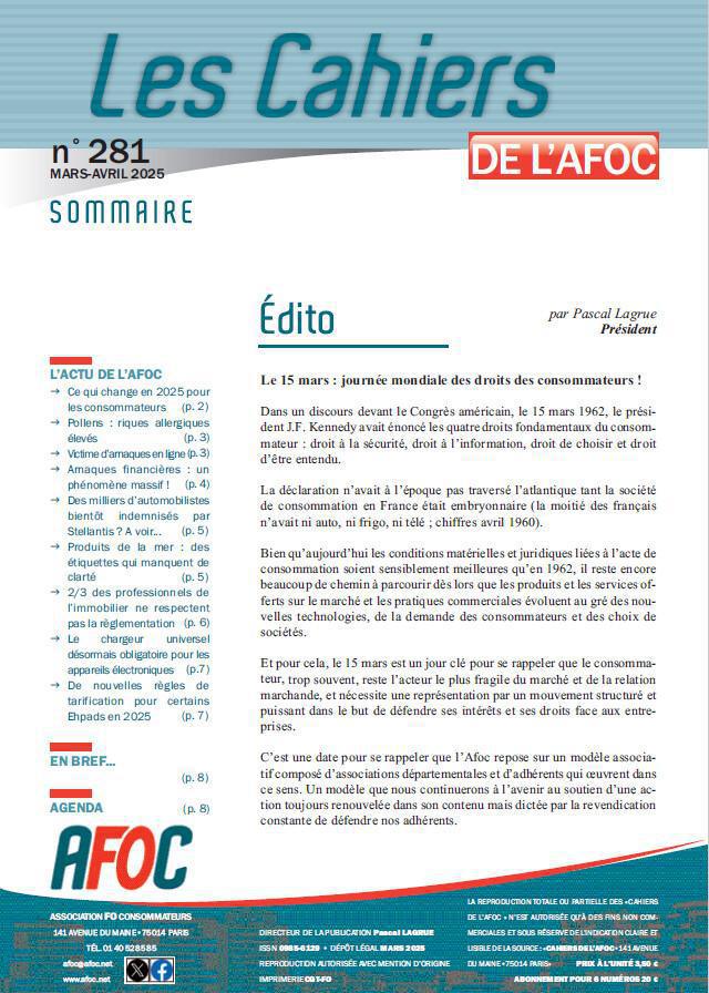 Les Cahiers de l'AFOC - Mars - Avril 2025