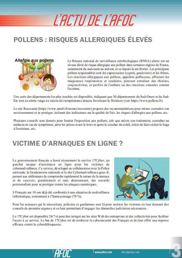 Les Cahiers de l'AFOC - Mars - Avril 2025