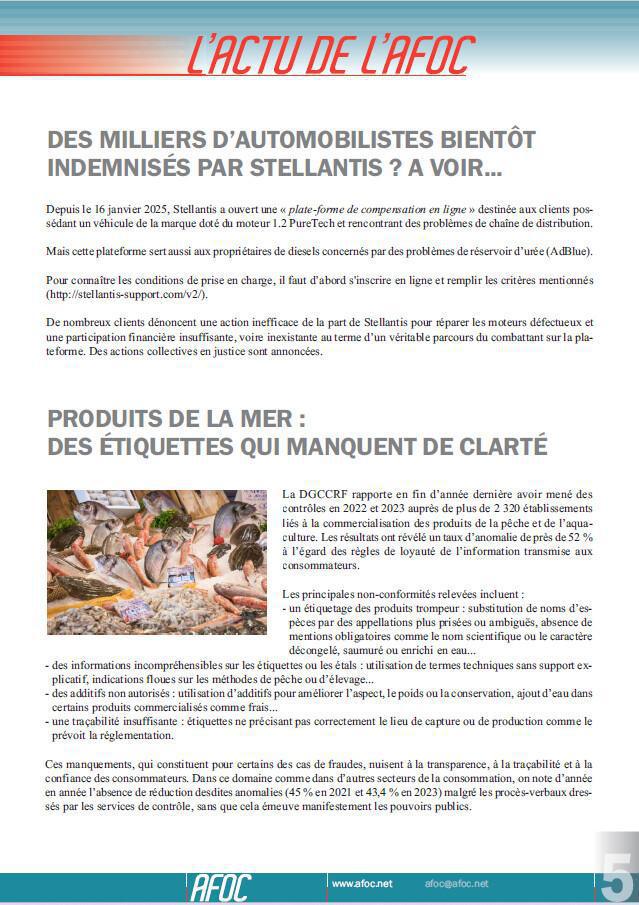 Les Cahiers de l'AFOC - Mars - Avril 2025