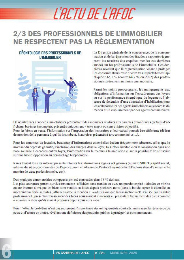 Les Cahiers de l'AFOC - Mars - Avril 2025